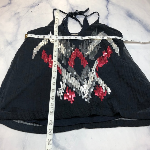 Urban Outfitters Ecote Navy Blue Sequin Tank Top - Picture 5 of 8